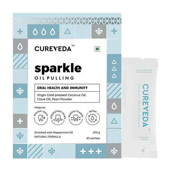CUREVEDA SPARKLE OIL PULLING 270GM