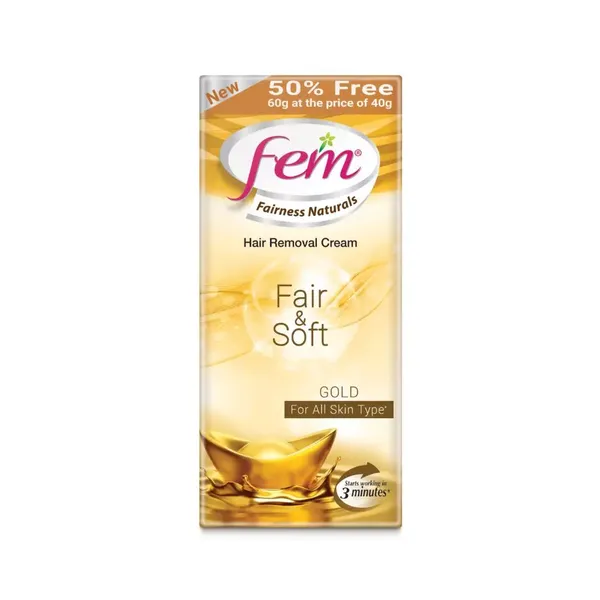 FEM FAIR &amp; SOFT GOLD H/REM CRM 60GM