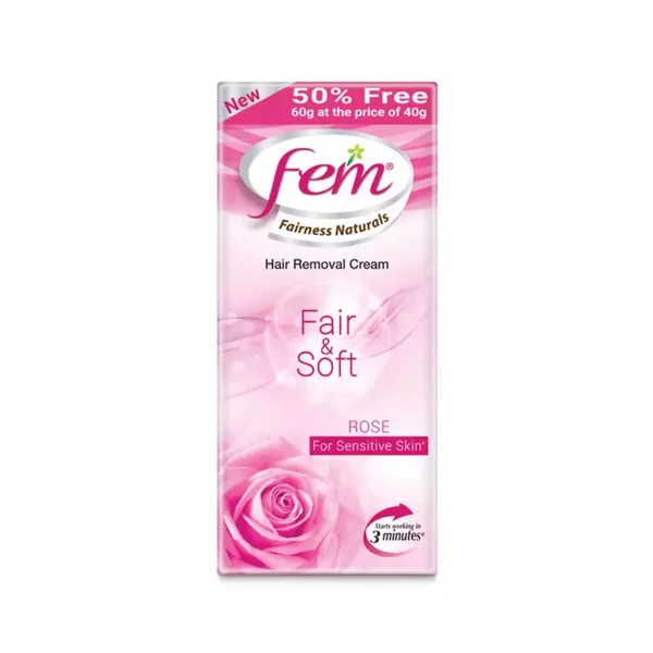 FEM FAIR &amp; SOFT ROSE H/REM CRM 60GM