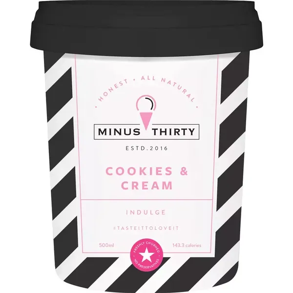 MINUS THIRTY COOKIES &amp; CREAM 500ML