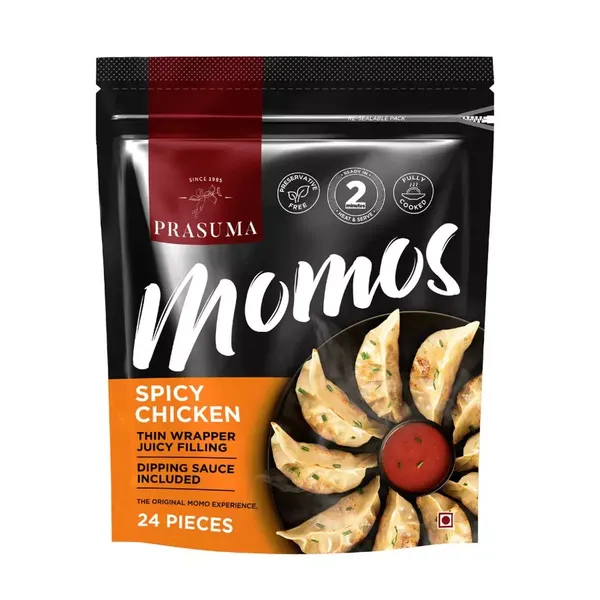 PRASUMA MOMOS SPICY CHICKEN 24PC
