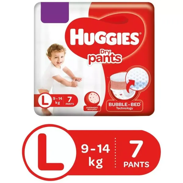 HUGG DIAP DRY PANTS L 7PC
