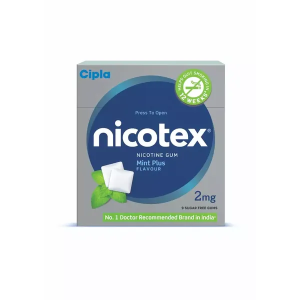 NICOTEX-MINT PLUS S/F 2MG 9GUM