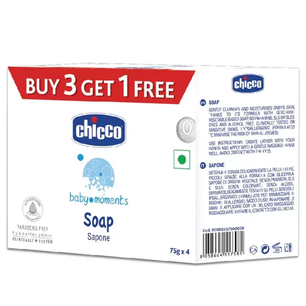 CHICCO BABY SOAP 4X125GM
