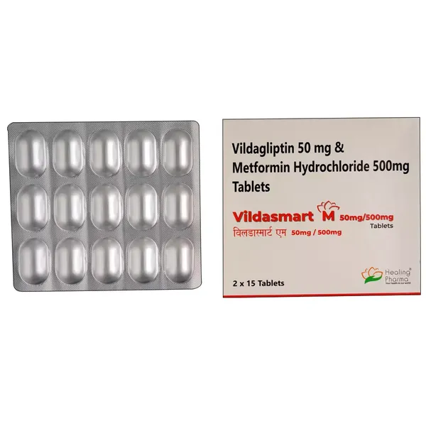 VILDASMART-M 50/500MG 15TAB