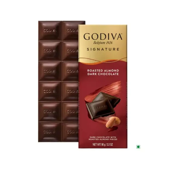 GODIVA CHCO DARK ROASTED ALMONDS BAR 90G
