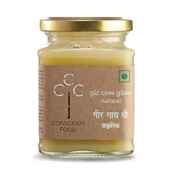 CONSCIOUS FOOD GIR COW GHEE 200GM
