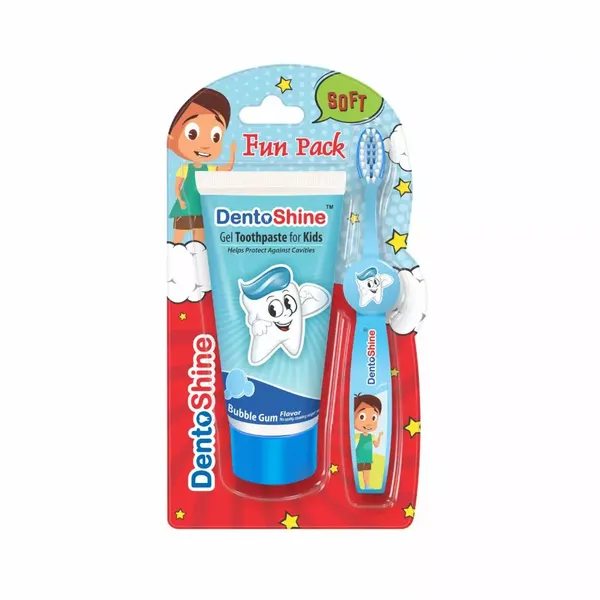 DENTOSHINE T/PASTE KIDS BUBBLE GUM 80GM