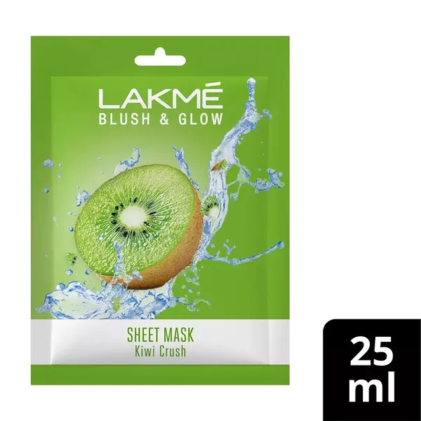 LAKME BLUSH &amp; GLOW KIWI SHEET MASK 25 ML