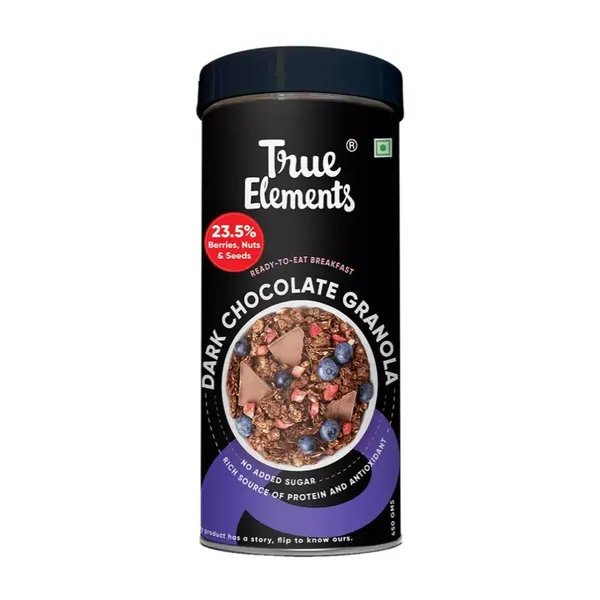 TRUE E GRANOLA ALMND DARK CHOC 450GM