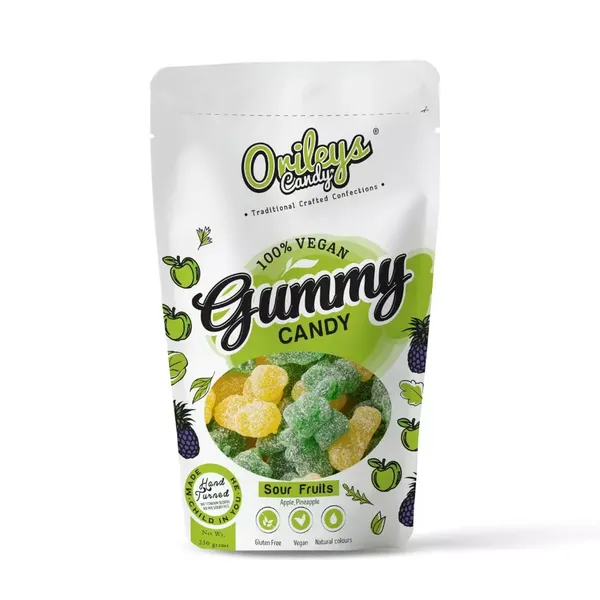 ORLEYS GUMMY CANDY CUBES SOUR FRUIT 250G