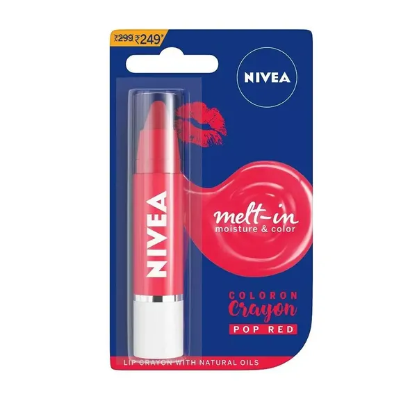 NIVEA LIP CARE POP RED 3GM