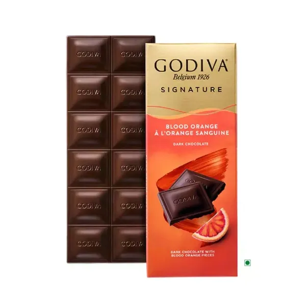 GODIVA CHCO DARK BLOOD ORANGE BAR 90G