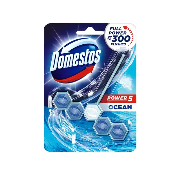 DOMESTOS TOILET BLOCK OCEAN POWER5 55GM 