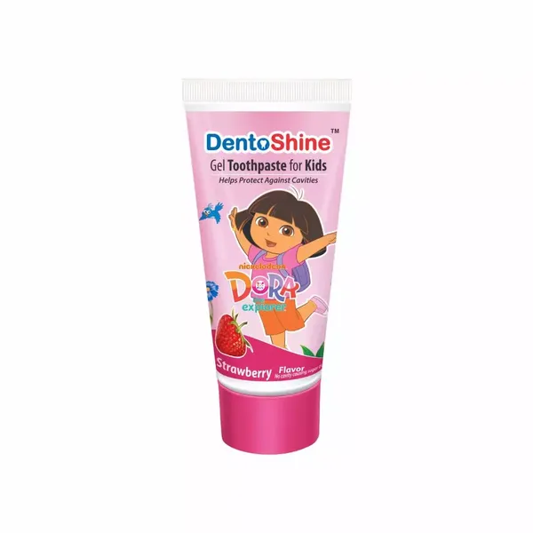 DENTOSHINE T/PASTE KIDS DORA STRAWBERRY 80GM