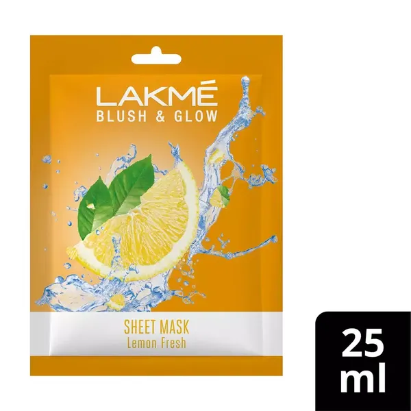 LAKME BLUSH &amp; GLOW LEMON SHEET MASK 25ML