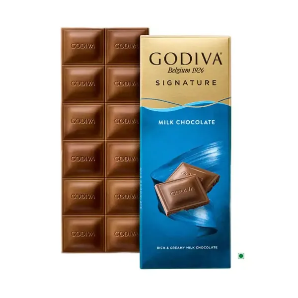 GODIVA CHOC MILK CHOCOLATE BAR 90G