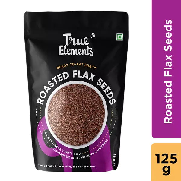 TRUE E ROASTED FLAX SEEDS 125GM