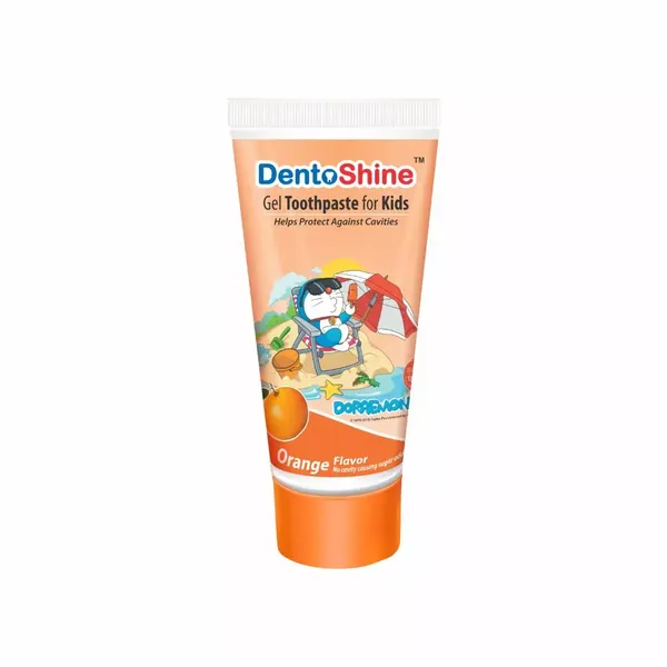 DENTOSHINE T/PASTE KIDS DORAEMON ORANGE 80GM