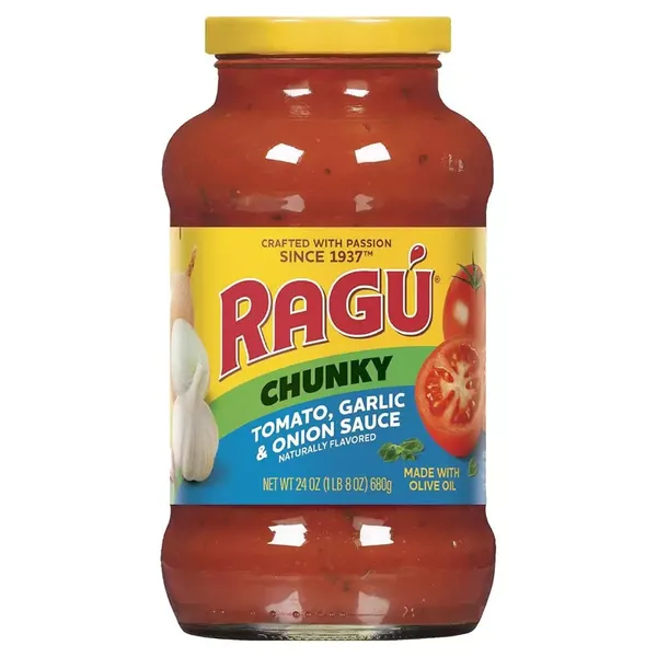 RAGU SAUCE TOMATO GARLIC ONION 680GM