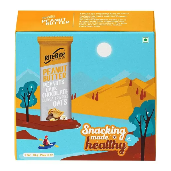 RITE B ENERGY BAR PEANUT BUTTER 480GM