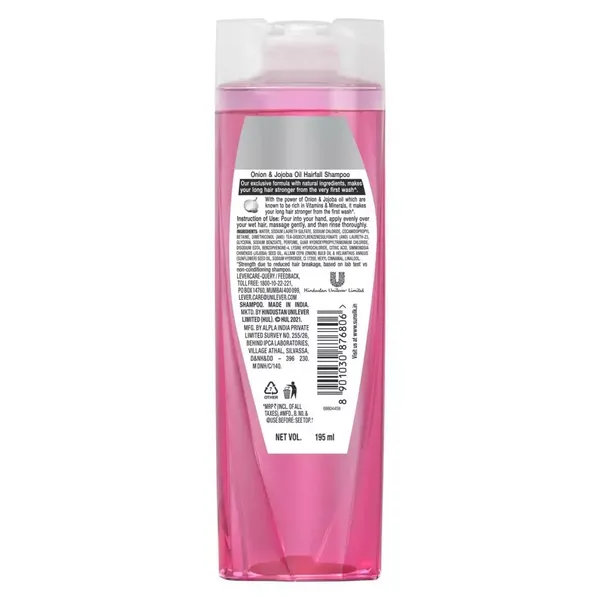 SUNSILK SHMP ONION &amp; JOJOBA OIL HR/FALL 195ML