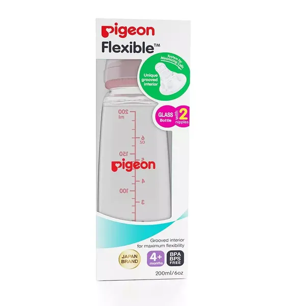 PIGEON GLASS BOTT 200ML
