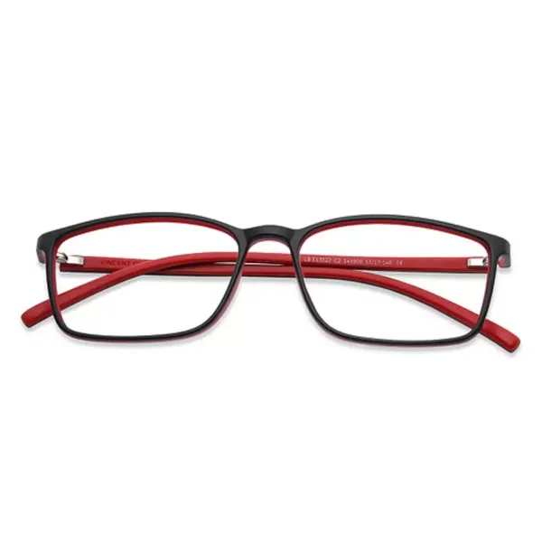 LENSKART BLU LB E13527-C2 MATTE BLACK RED FULL RIM RECTANGLE 1PC