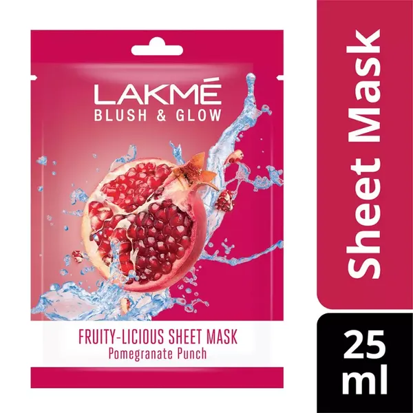 LAKME BLUSH &amp; GLOW POMEGRNT SHEET MASK 25ML
