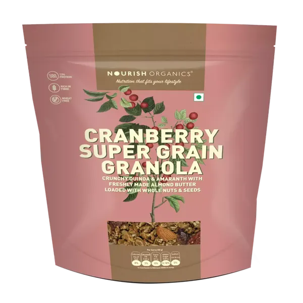 NOURISH ORGANIC CRANBERRY GRANOLA 300GM