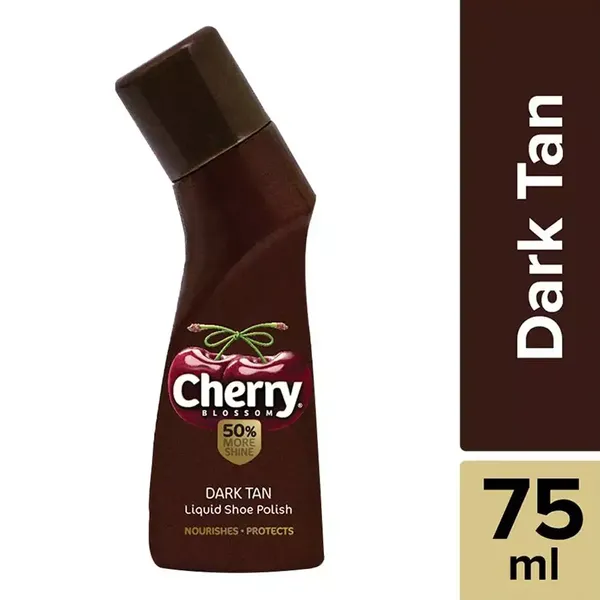 CHERRY SHOE LIQ DARK TAN 75ML