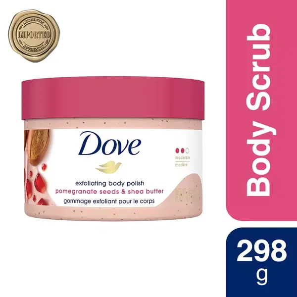 DOVE  B/POLISH POMEGRANATE &amp; SHEA 298GM