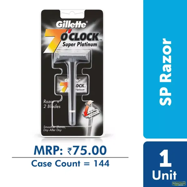 7 O CLOCK RAZOR SUPER PLATINUM 1PC