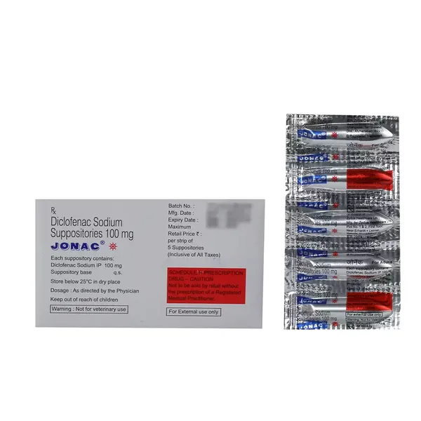 JONAC 100MG SUPP 5PCS