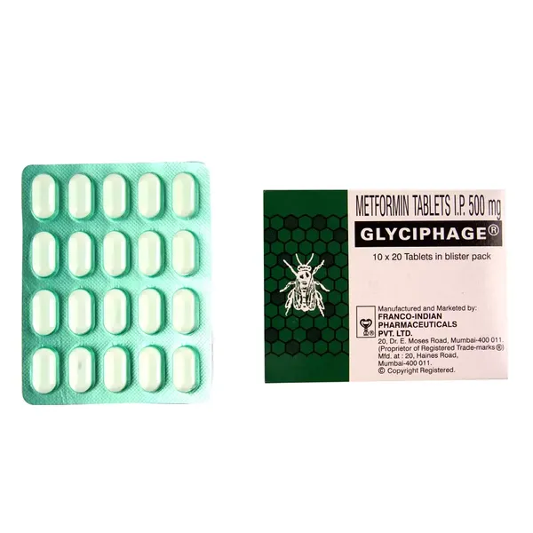 GLYCIPHAGE 500MG 20TAB