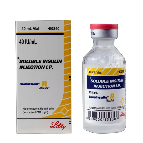HUMINSULIN-R 40IU INJ 10ML VIAL