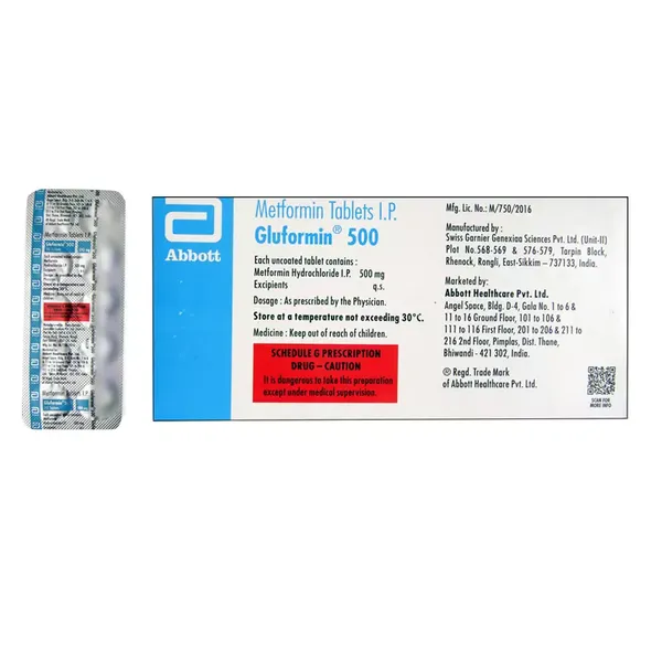 GLUFORMIN 500MG 10TAB