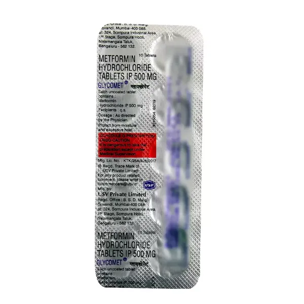 GLYCOMET 500MG 10TAB