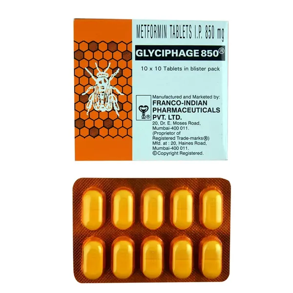 GLYCIPHAGE 850MG 10TAB