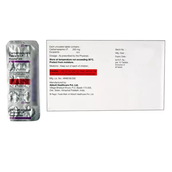 MAZETOL 200MG 10TAB
