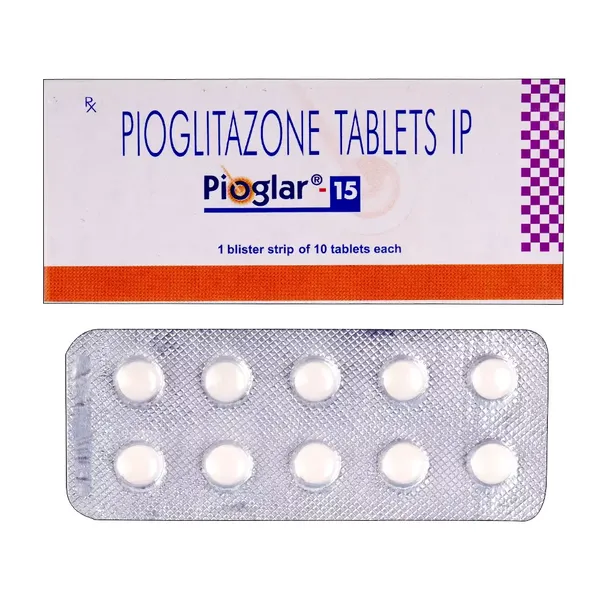 PIOGLAR 15MG 10TAB