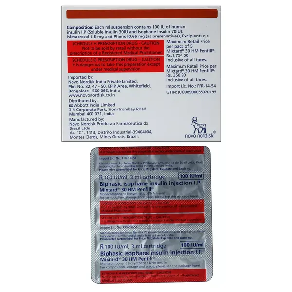 MIXTARD 30HM PENFILL 5X3ML