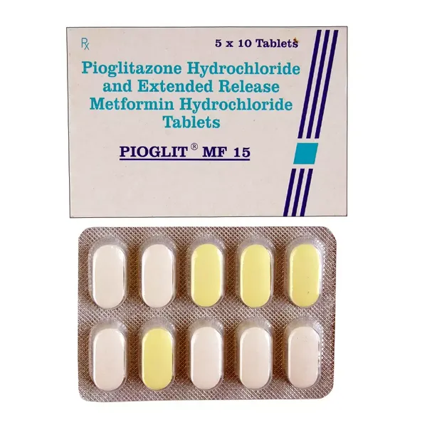 PIOGLIT-MF 15MG 10TAB