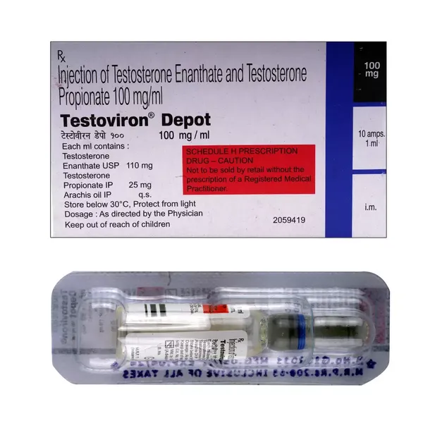 TESTOVIRON DEPOT 100MG INJ 1ML AMP