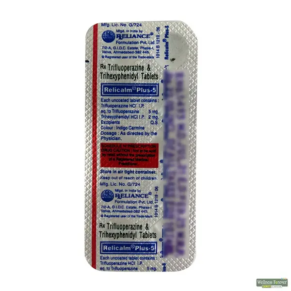 RELICALM-PLUS 5MG 10TAB