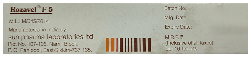 Rozavel F 5 Tablet