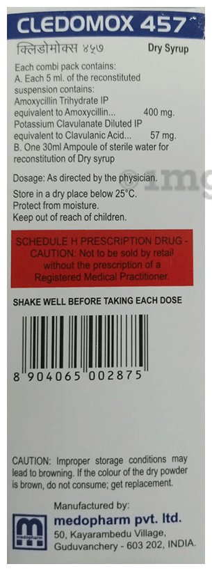 Cledomox 400mg/5ml/57mg/5ml Dry Syrup
