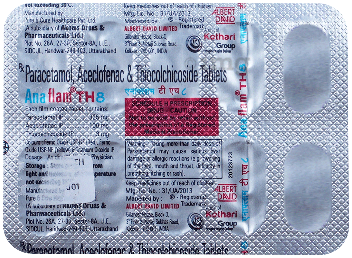 Anaflam TH  8 Tablet