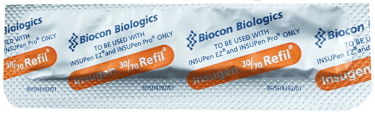 Insugen 30/70 100IU Refil Cartridge