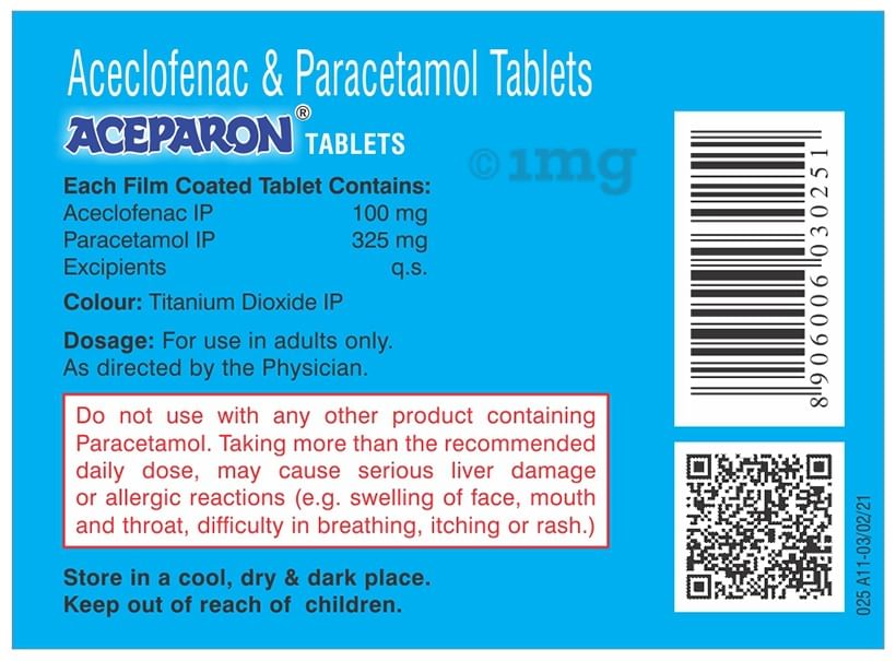 Aceparon 100mg/325mg Tablet